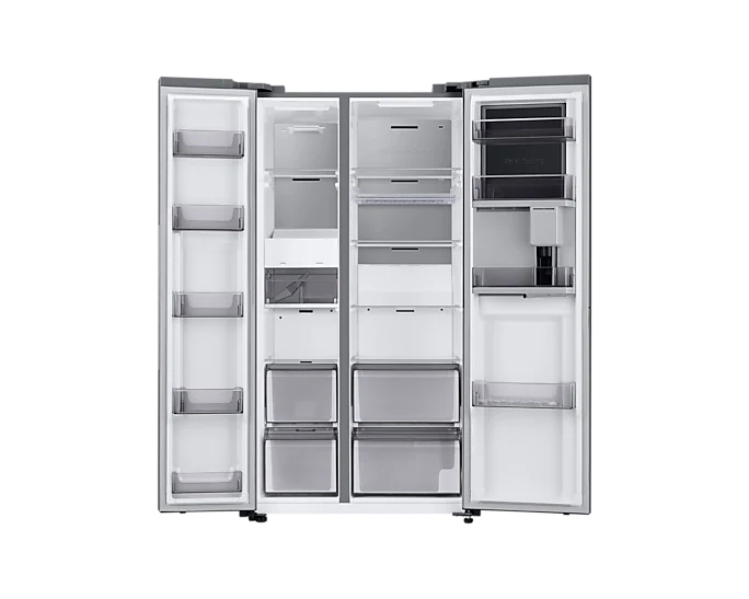 SAMSUNG-Side by Side Fridge with Beverage Centre™, Clean Steel-RH69B8940SL/FA