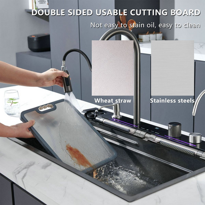 Kitchen Sink with Digital Display Light 80x46cm