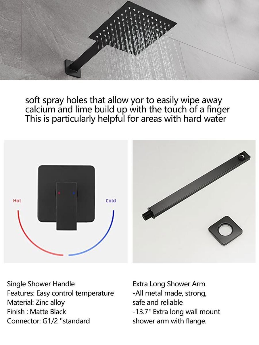 Shower Head, Arm and Faucet Combo