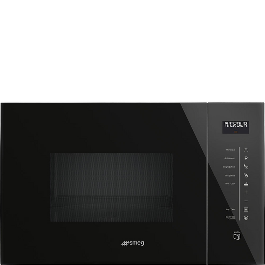 Smeg 60cm Black Linea Built-In Microwave – FMI125N