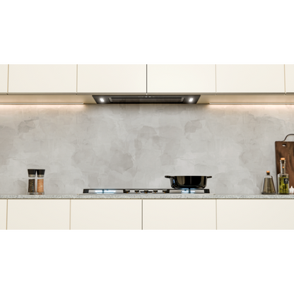 Falco 75cm Black Glass Built-In Extractor - FAL-75-BIG-B