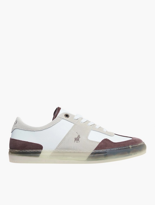 Polo White Gumsole Lace Up Sneakers