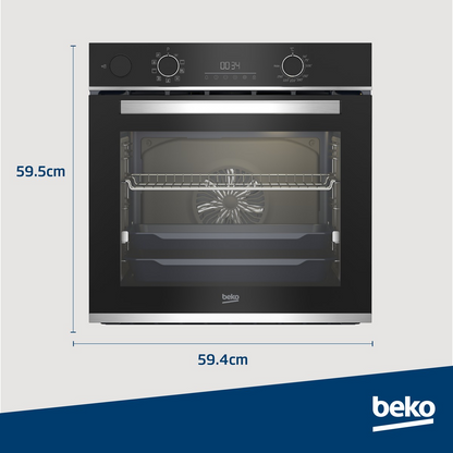 Beko 60cm Built-In Steam Assist Oven Black BBIS13300XMSE