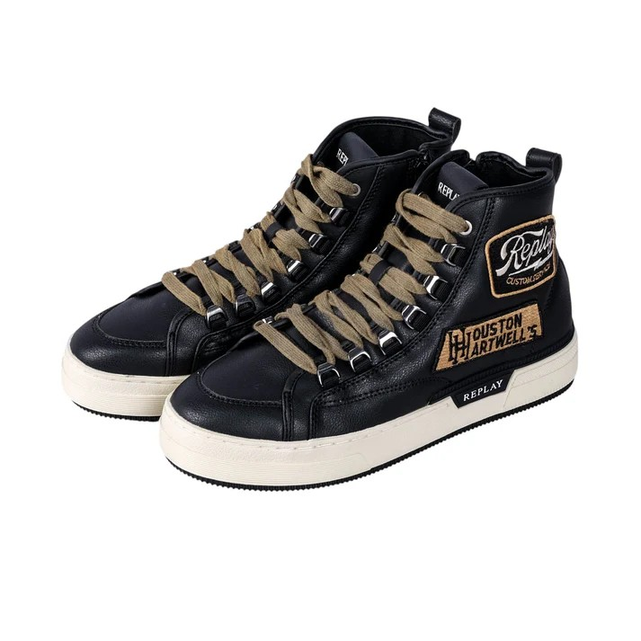 REPLAY RAILY CUSTOM BLACK SNEAKER