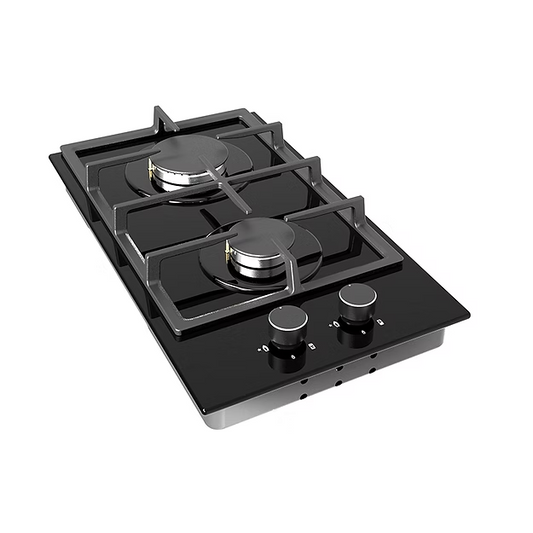 30cm Black Glass Gas Hob