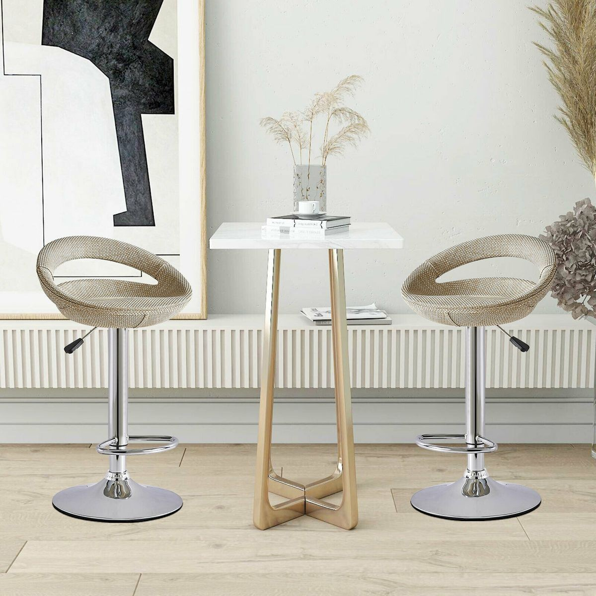 Kitchen Counter Stools - 2 Pack  Cream Colour