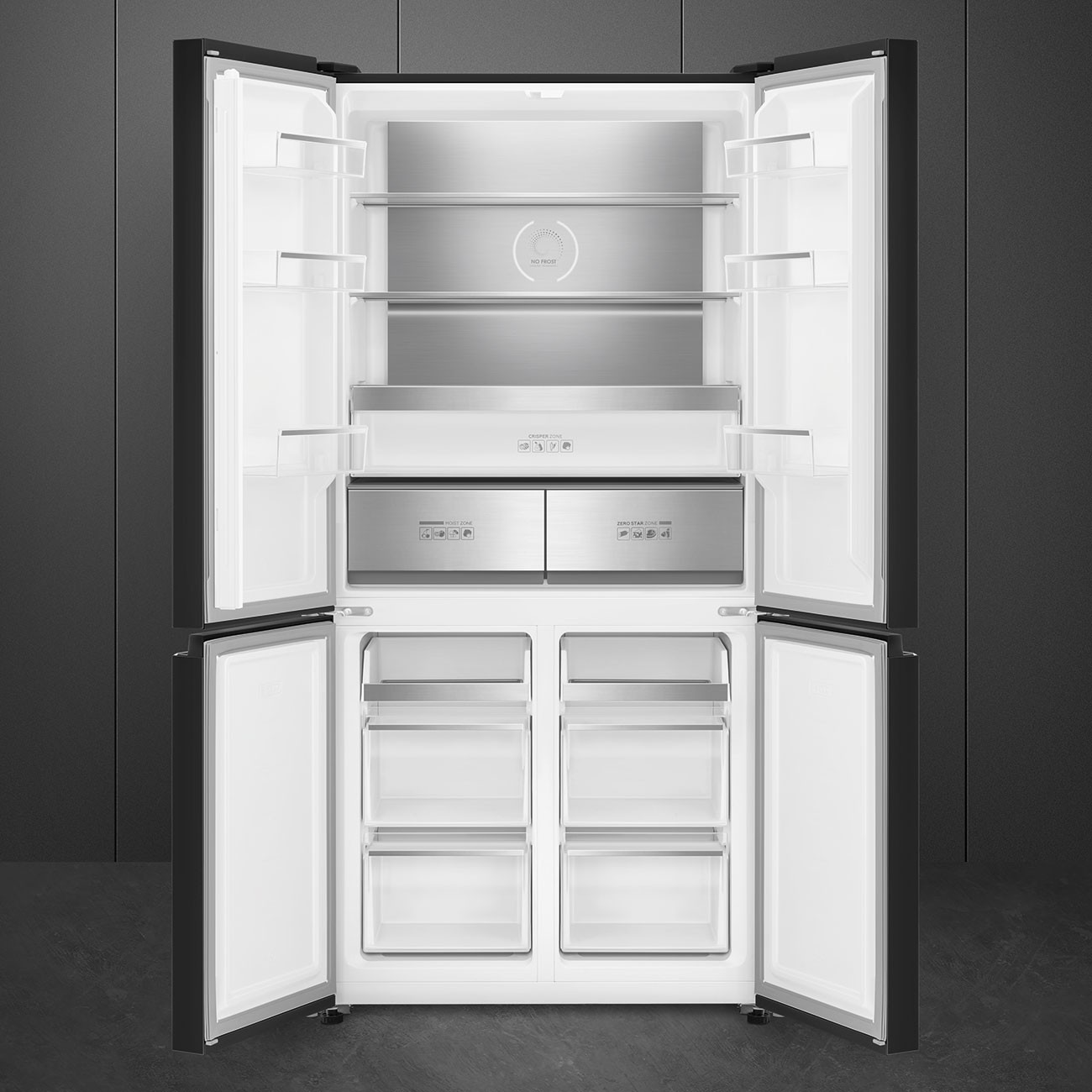 Smeg 90cm 4 Door Dark Inox Fridge Freezer – FQI60KDZA