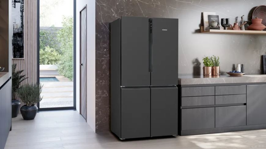 Siemens iQ300 483L Black Steel French Door Fridge Freezer – KF96NAXEA