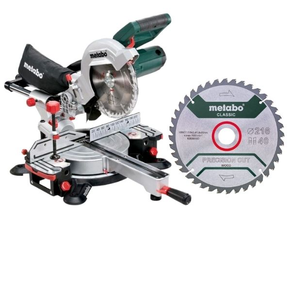 Metabo - Mitre Saw KGS 216 M(619260000) & Saw Blade Precision Cut 628060000