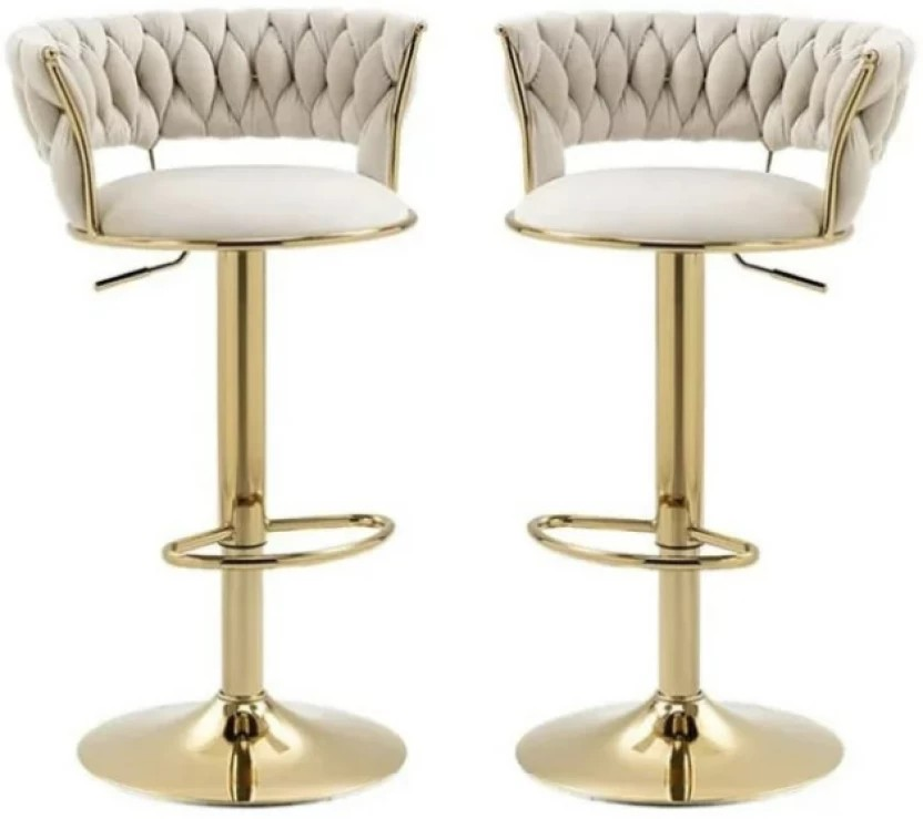 Foam Bar Stool  (Finish Colour - Beige)  set of 2