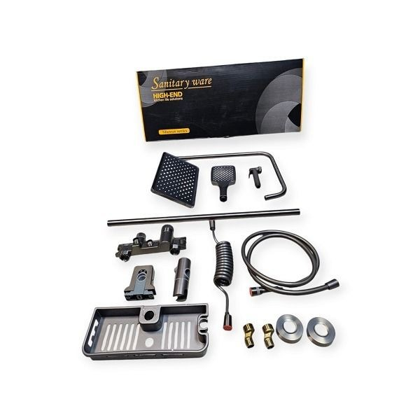 1.5M Adjustable Shower Faucet With Soap Dish Set