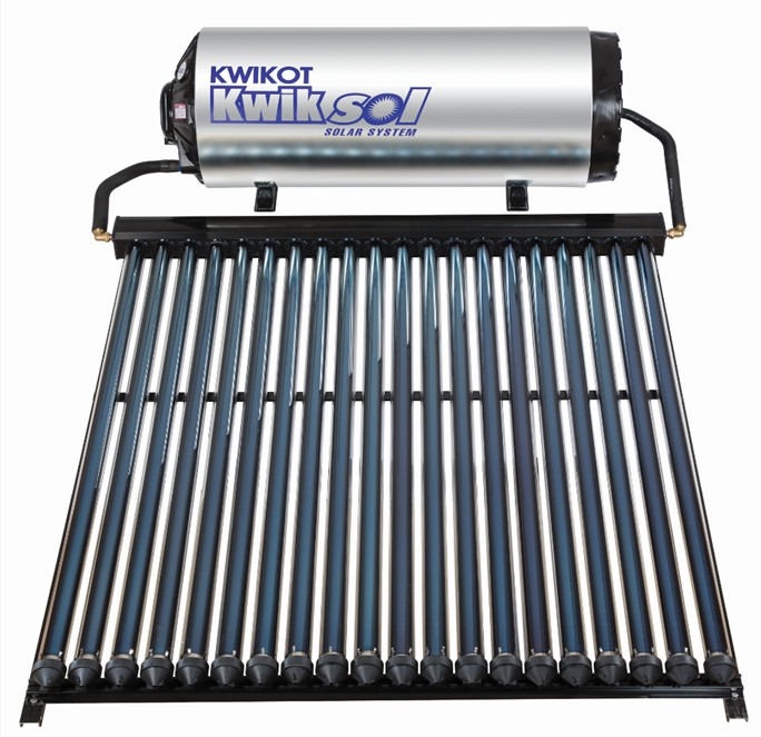 KWIKOT SOLAR FRAME, MANIFOLD & 20 VACUUM TUBES