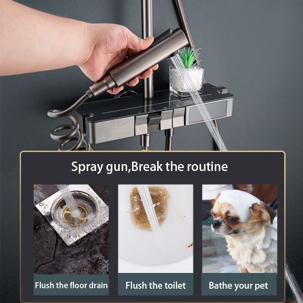 multi-function split-flow rain shower faucet set