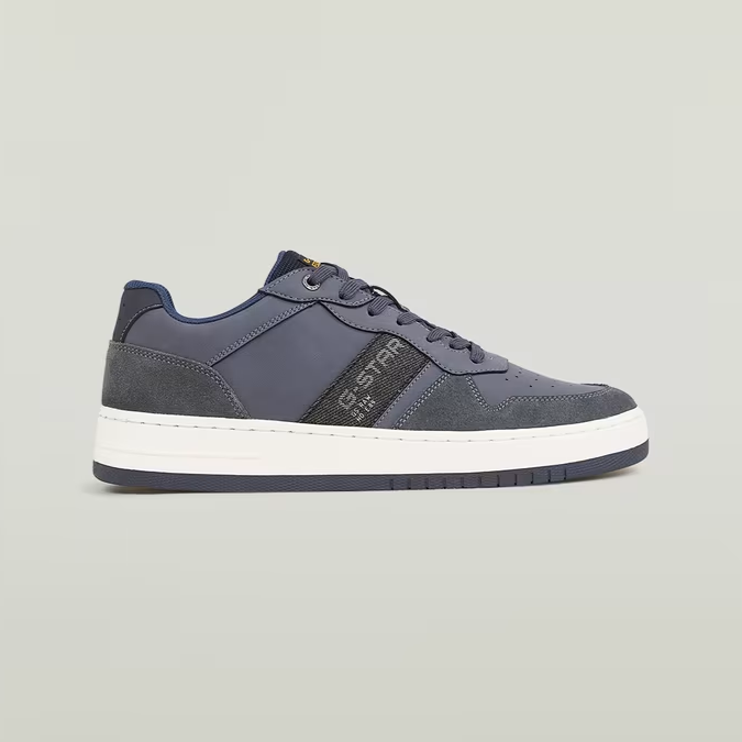 G - STAR RAW - BREND LEATHER DENIM SNEAKERS