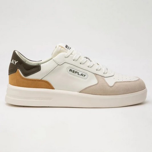 Replay - University M Court Mix Leather Sneakers