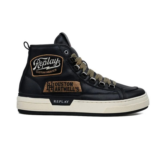REPLAY RAILY CUSTOM BLACK SNEAKER