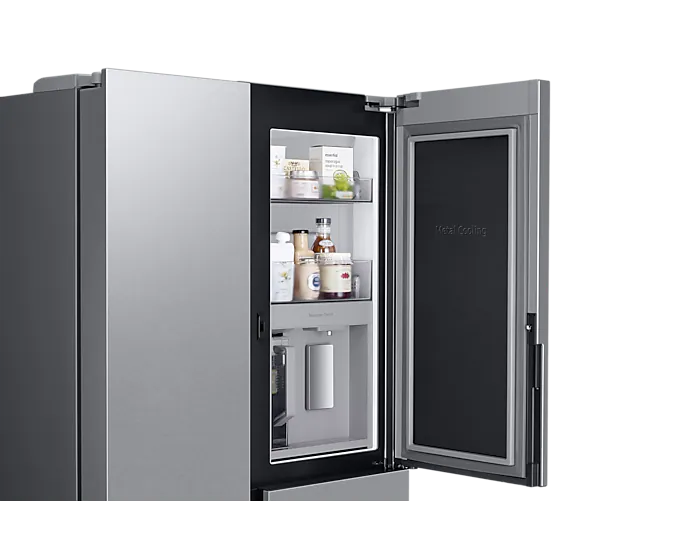 SAMSUNG-Side by Side Fridge with Beverage Centre™, Clean Steel-RH69B8940SL/FA