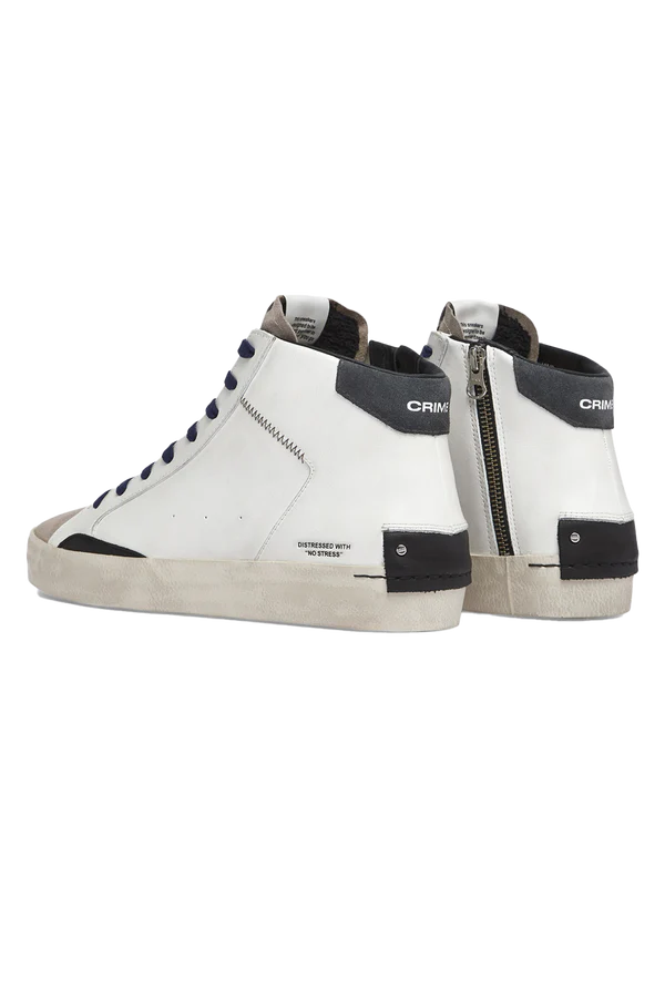 Crime London Distressed High Mid Sneaker