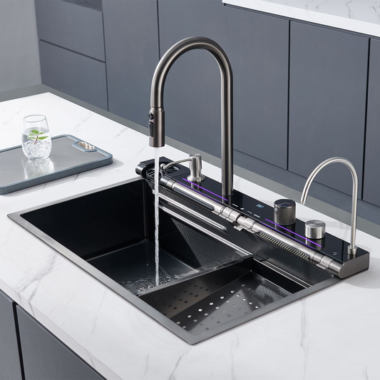 Kitchen Sink with Digital Display Light 80x46cm