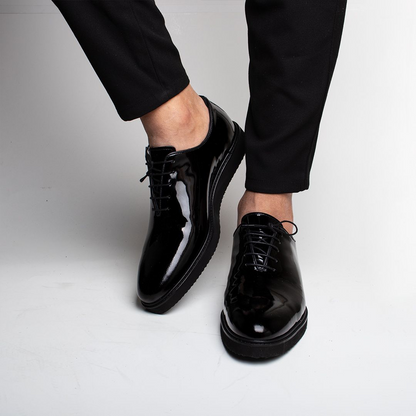 LIZZIO- Black Patent Lanco Lace-Up Oxford