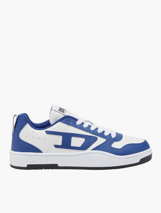 Diesel White & Blue Ukiyo S-Ukiyo V2 Low Sneakers