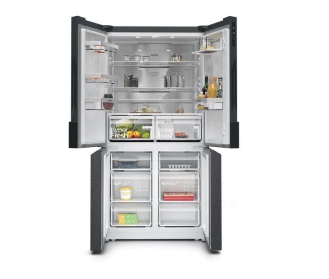 Siemens iQ300 483L Black Steel French Door Fridge Freezer – KF96NAXEA