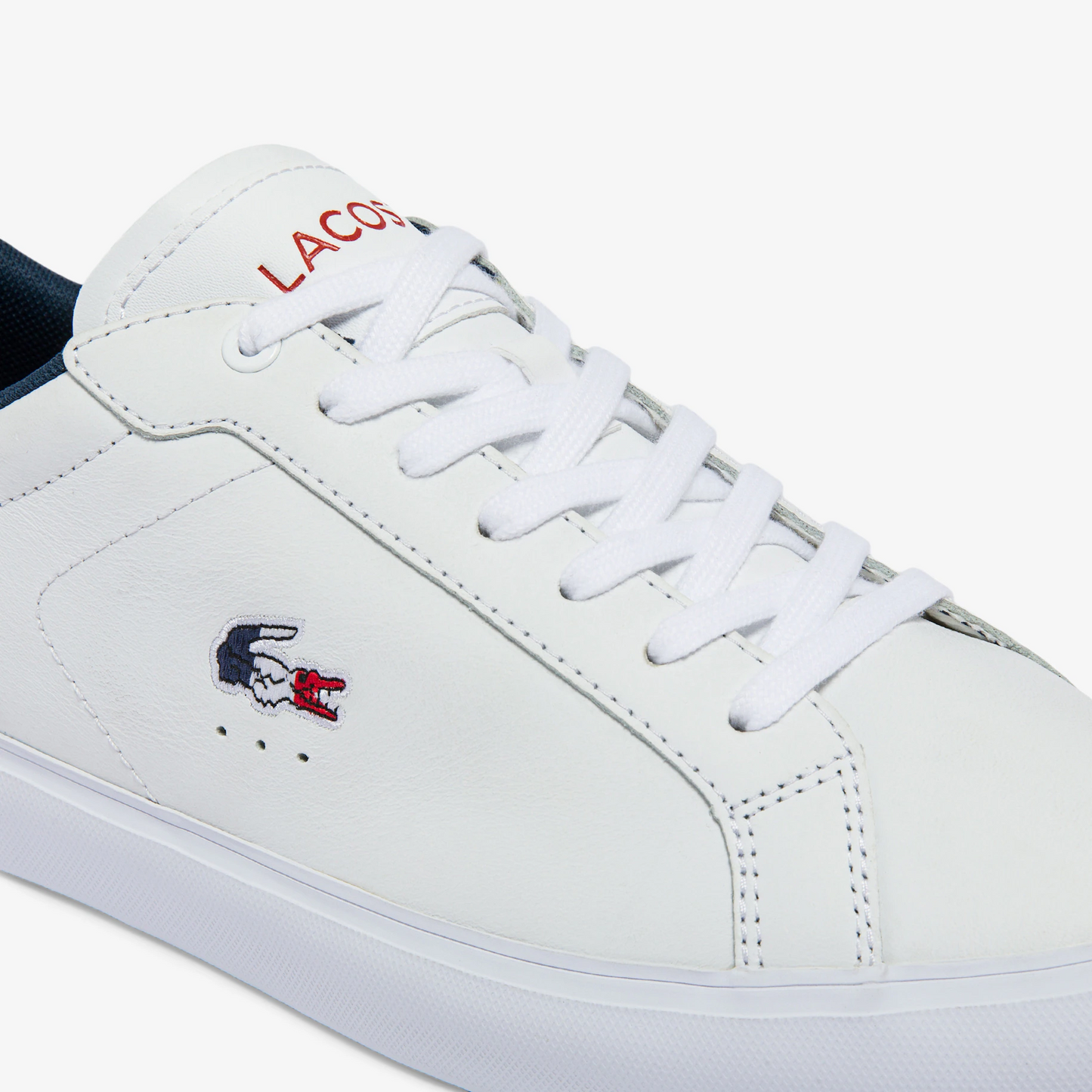 LACOSTE-Men's Powercourt Leather Tricolour Trainers