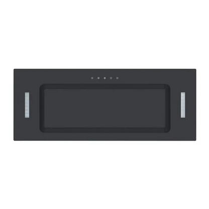 Falco 75cm Black Glass Built-In Extractor - FAL-75-BIG-B