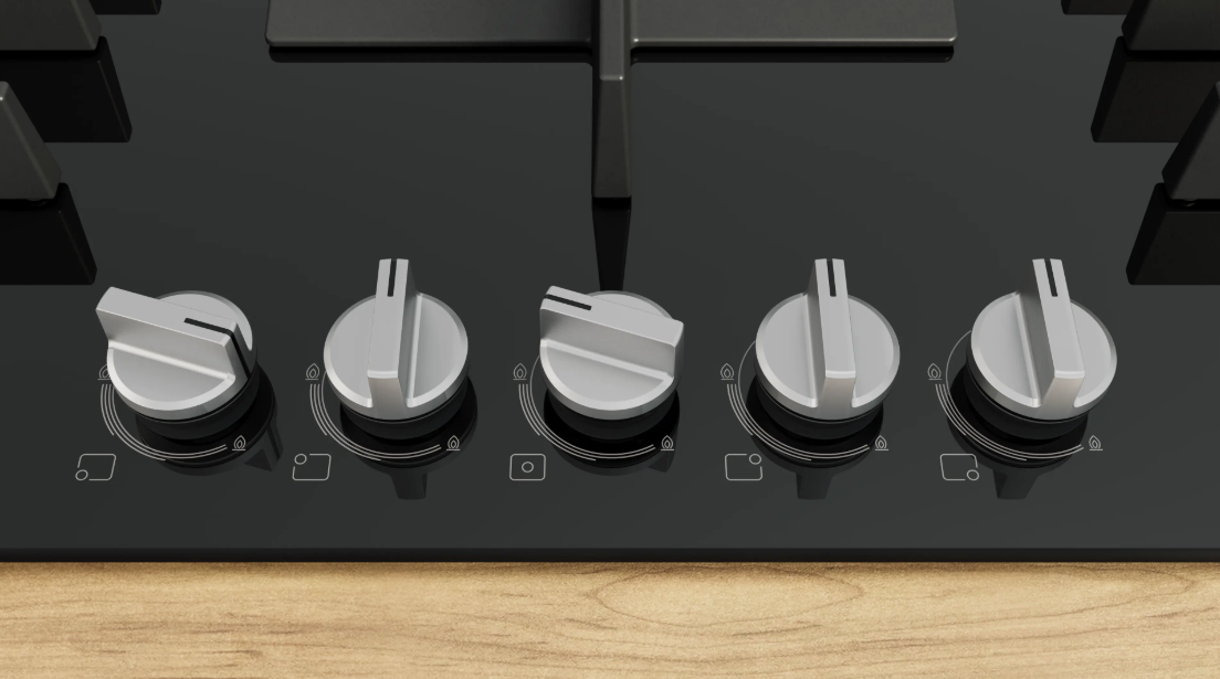 Bosch Series 6 90cm Black Tempered Glass Gas Hob – PPQ9B6I40
