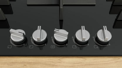 Bosch Series 6 90cm Black Tempered Glass Gas Hob – PPQ9B6I40