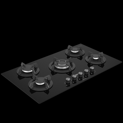 Defy 90cm Black Gas on Glass Hob - DHG905