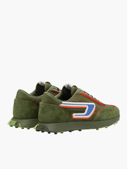 Diesel Green Multi-Color Panel Sneakers