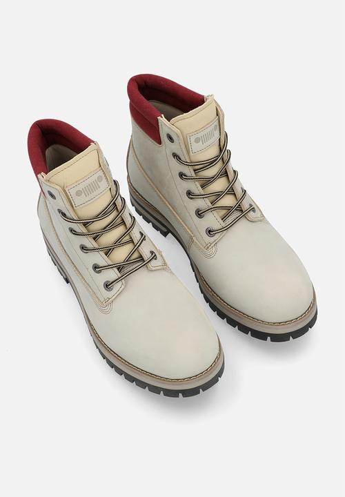 JEEP - Leather worker boot beige - beige