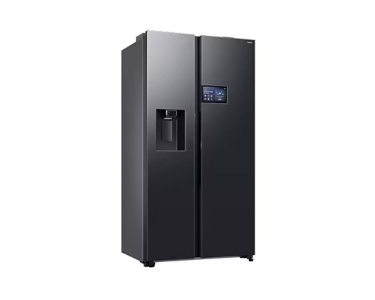 Samsung 594l Black Bespoke AI Side By Side Fridge Freezer with 9″ AI Home Screen – RS90F64D2FFA