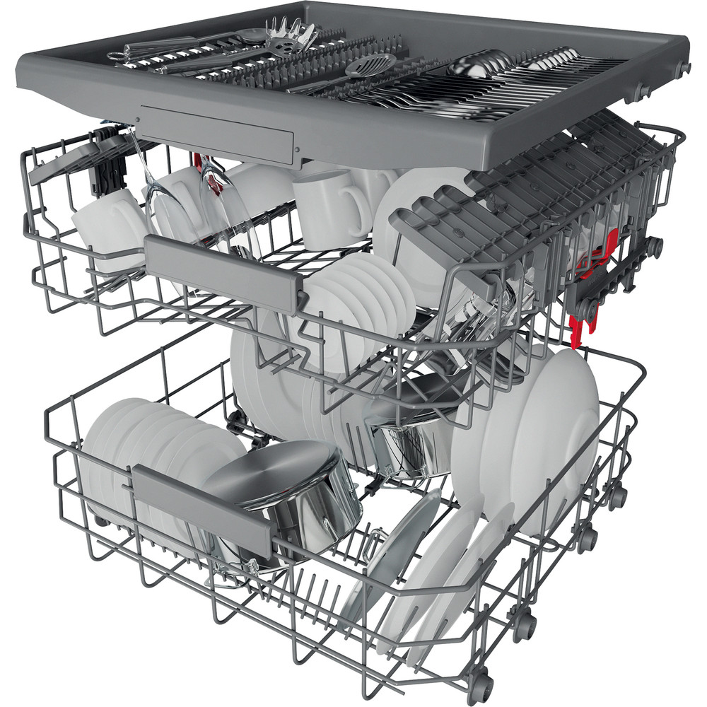 Whirlpool dishwasher: inox colour, full size - WFC 3C26 F X SA