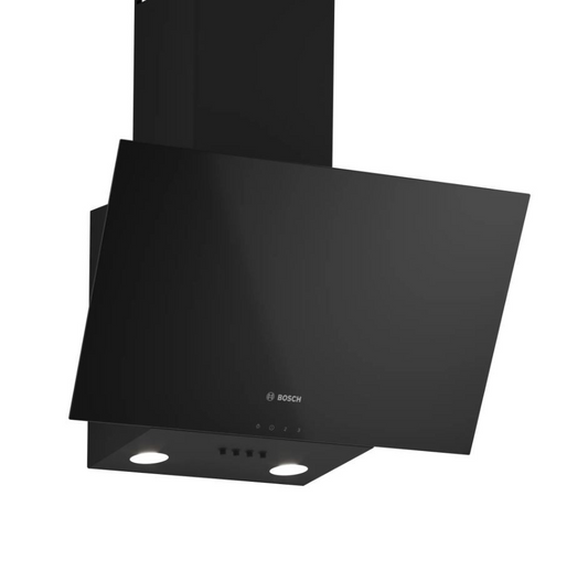 Bosch Series 2 60cm Wall Mounted Black Glass Inclined Extractor – DWK63PJ60Z