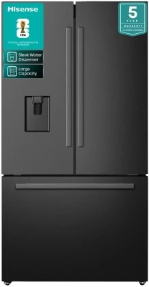 Hisense 575 L Frost Free Triple Door Bottom Mount Fridge  (Black, H760FSB-WD)