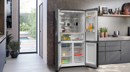 Siemens iQ300 483L Black Steel French Door Fridge Freezer – KF96NAXEA