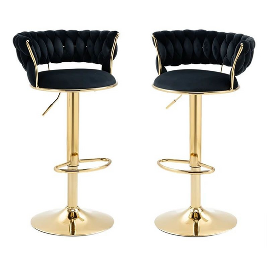 Bar Stool  (Finish Colour - Black) set of 2