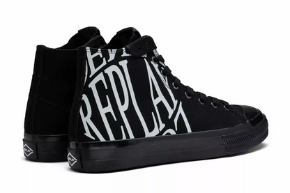 Replay - Men’s Snap Denim Print Lace Up Sneaker