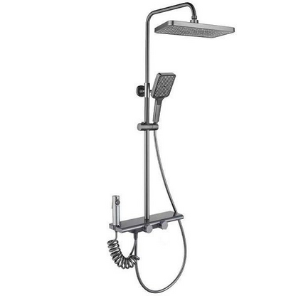 1.5M Adjustable Shower Faucet With Soap Dish Set