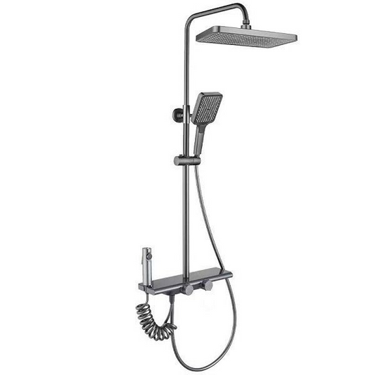 1.5M Adjustable Shower Faucet With Soap Dish Set