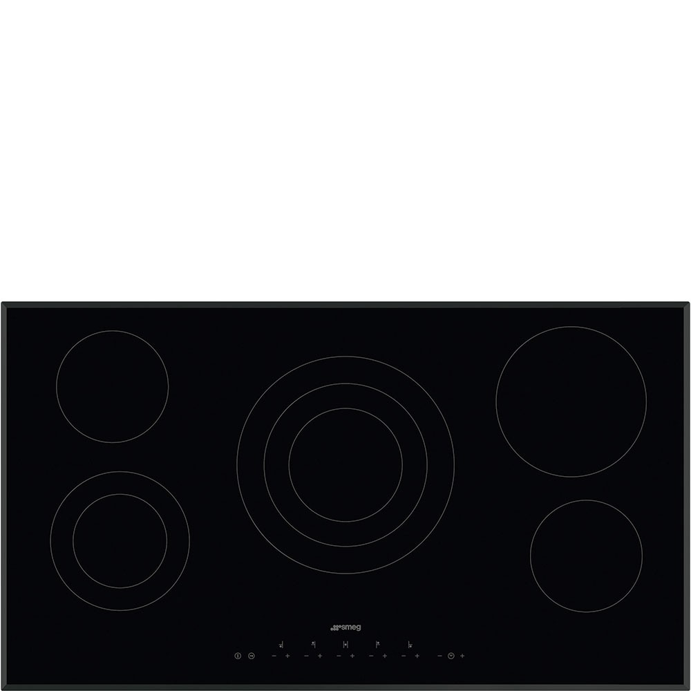Smeg 90cm Black Glass Ceramic Hob – SE395ETB