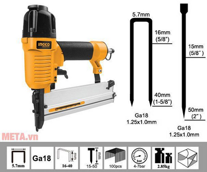 Ingco Air Nail & Stapler - 2 in 1.  F-Type