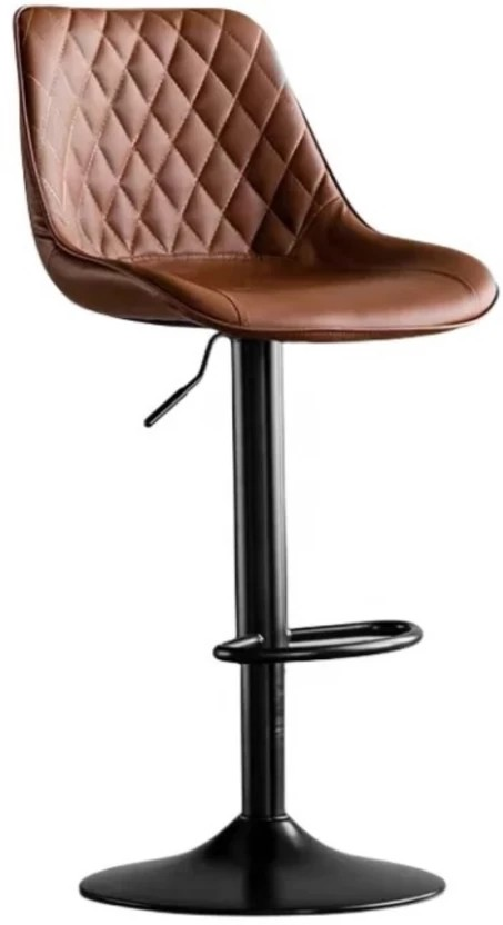Leather Bar Chair  (Finish Colour -  brown)