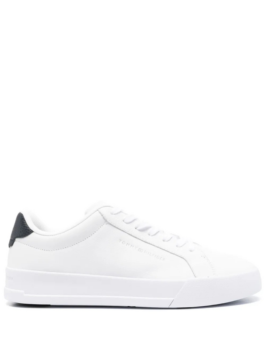 Tommy Hilfiger Court Leather Grain Sneaker - white multi