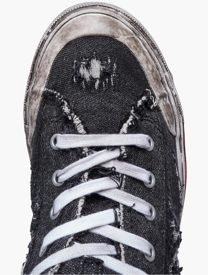 Diesel Black Distressed High Top Sneakers