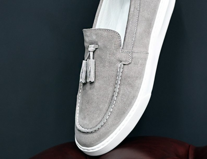 LIZZIO - Grey Suede Don Leather Loafer