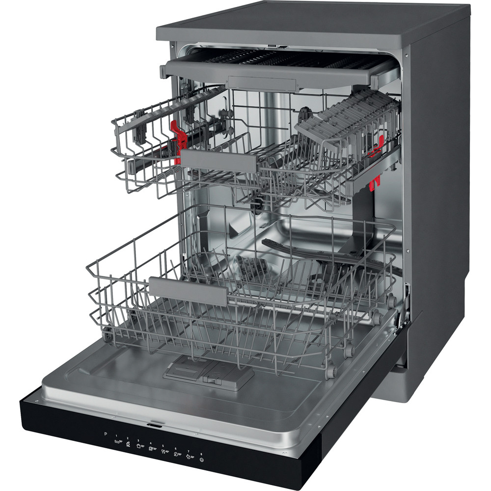 Whirlpool dishwasher: inox colour, full size - WFC 3C26 F X SA