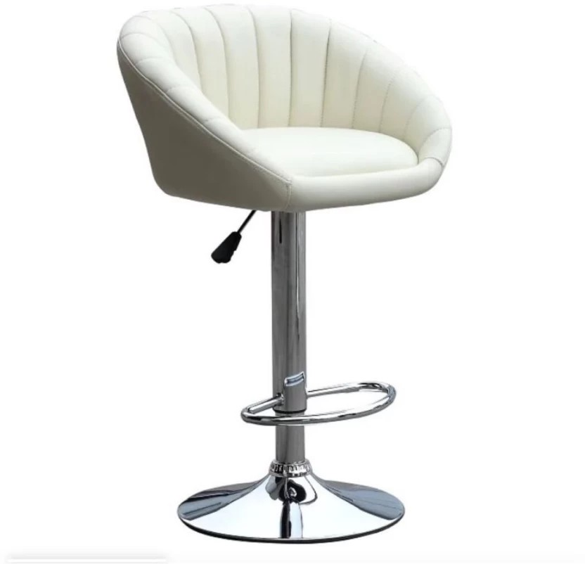Leather Bar Stool  (Finish Colour - White)
